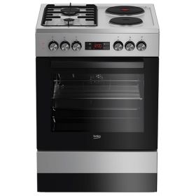 BEKO FSE 64320 DS Kombinovani šporet, Inox, Ringle/Plinski gorionici, 66 L