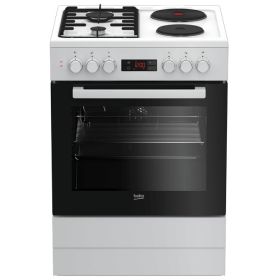 BEKO FSE 64320 DW Kombinovani šporet, Bijeli, Ringle/Plinski gorionici, 66 L