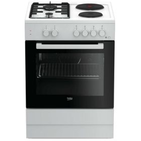 BEKO FSS 64010 DW Kombinovani šporet, Bijeli, Ringle/Plinski gorionici, 71 L