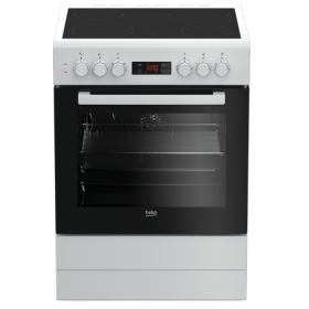  BEKO FSE 67300 GW Električni šporet, Bijeli, Staklokeramička, 65 l