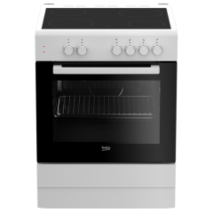 BEKO FSS 67000 GW Električni šporet, Bijeli, Staklokeramička, 71 l