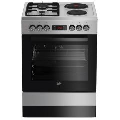 BEKO FSE 64320 DS Kombinovani šporet, Inox, Ringle/Plinski gorionici, 66 L
