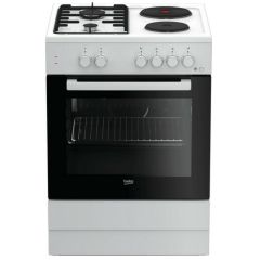 BEKO FSS 64010 DW Kombinovani šporet, Bijeli, Ringle/Plinski gorionici, 71 L