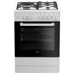 BEKO FSS 63010 DW Kombinovani šporet, Bijeli, Ringle/Plinski gorionici, 71 L