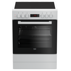  BEKO FSE 67300 GW Električni šporet, Bijeli, Staklokeramička, 65 l